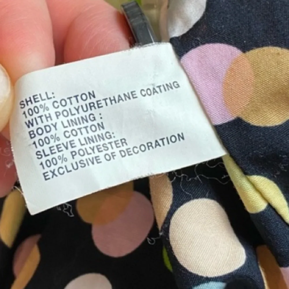 GAP Black Trench Coat with Cream Piping - Picture 9 of 9